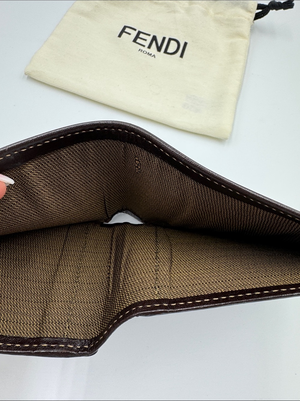 Fendi Men’s Zucca Logo Wallet w/ Dust Bag - Picture 6 of 10